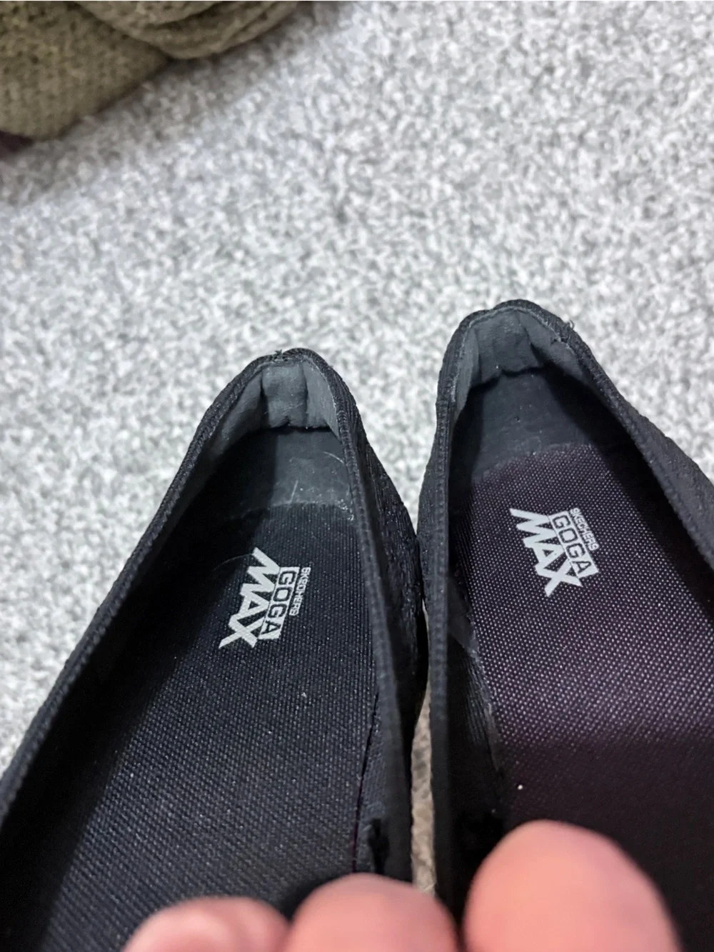 Skechers Goga Max Womens 8.5 Go Step Lite Black Slip On Ballet Flat Shoes 14743